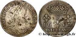 LOUIS XIV LE GRAND OU LE ROI SOLEIL Essai de la pièce de six blancs (pièce de 30 deniers tournois) 1657 Bordeaux TB+/TTB