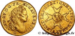 LOUIS XV DIT LE BIEN AIMÉ Louis d’or à la croix de chevalier 1719 Caen TTB+/SUP
