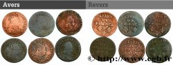 LOUIS XIV LE GRAND OU LE ROI SOLEIL Lot de six liards n.d. Ateliers divers