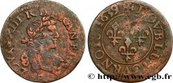 LOUIS XIII LE JUSTE Double tournois, 19e type 1639 Tours