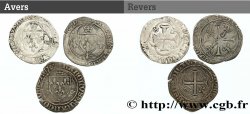 CHARLES VIII Lot de 3 Blancs à la couronne n.d. Ateliers divers