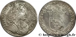 LOUIS XIV THE SUN KING Demi-écu à la cravate, 2e buste de Paris 1674 Paris