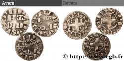 PHILIPPE II DIT PHILIPPE AUGUSTE Denier parisis, 2e type, lot de 3 ex. n.d. Arras