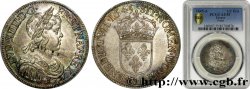 LOUIS XIV LE GRAND OU LE ROI SOLEIL Demi-écu, portrait à la mèche courte 1645 Paris, Monnaie du Louvre SUP55
