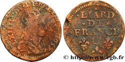 LOUIS XIV LE GRAND OU LE ROI SOLEIL Liard de cuivre, type 5 1657 Caen