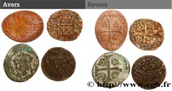 LOUIS XIII LE JUSTE Douzain (émissions illégales), lot de 4 ex. n.d. s.l.