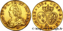 LOUIS XV DIT LE BIEN AIMÉ Louis d or aux écus ovales, buste habillé 1726 Paris