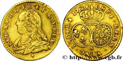 LOUIS XV DIT LE BIEN AIMÉ Demi-louis d or aux écus ovales, buste habillé 1726 Reims