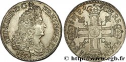LOUIS XIV THE SUN KING Demi-écu aux huit L, 1er type 1691 Tours