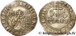 HENRY VI DE LANCASTRE - ROI DE FRANCE (1422-1453) - ROI D ANGLETERRE (1422-1461) et (1470-1471) Blanc aux écus n.d. Saint-Lô
