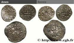 PHILIP VI OF VALOIS Lot de 3 monnaies royales n.d. Ateliers divers