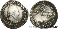 HENRI III Demi-franc au col plat 1587 Rouen