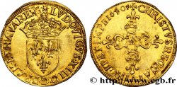 LOUIS XIII LE JUSTE Écu d or au soleil, à la croix anillée fleurdelisée 1640 Toulouse