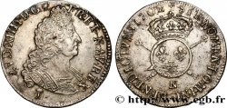 LOUIS XIV LE GRAND OU LE ROI SOLEIL Demi-écu aux insignes 1702 Montpellier