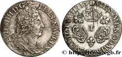 LOUIS XIV LE GRAND OU LE ROI SOLEIL Dixième d écu aux trois couronnes 1715 Nantes