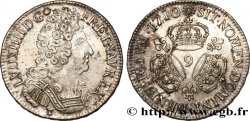 LOUIS XIV LE GRAND OU LE ROI SOLEIL Écu aux trois couronnes 1710 Rennes