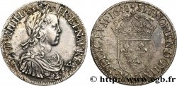 LOUIS XIV LE GRAND OU LE ROI SOLEIL Écu, portrait à la mèche longue 1648 Montpellier