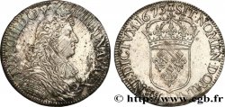 LOUIS XIV THE SUN KING Écu à la cravate, 1er type 1673 Paris