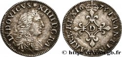 LOUIS XIV LE GRAND OU LE ROI SOLEIL Quatre sols à la croix formée de lis 1675 Vimy-en-Lyonnais (actuellement Neuville-sur-Saône)