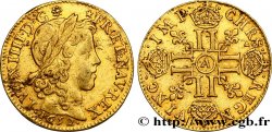 LOUIS XIV  THE SUN KING  Louis d’or aux huit L, portrait à la mèche longue 1652 Paris XF/AU