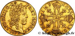 LOUIS XIV  THE SUN KING  Louis d’or aux huit L, portrait à la mèche longue 1652 Paris AU/AU