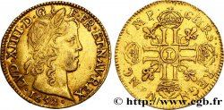 LOUIS XIV  THE SUN KING  Louis d’or aux huit L, portrait à la mèche longue 1652 Limoges XF