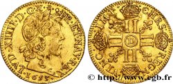 LOUIS XIV LE GRAND OU LE ROI SOLEIL Louis d’or aux huit L, portrait à la mèche longue 1653 Lyon