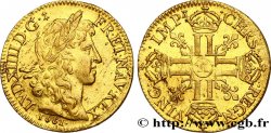 LOUIS XIV  THE SUN KING  Louis d or aux huit L, portrait apollinien 1661 Paris AU