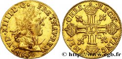 LOUIS XIV  THE SUN KING  Louis d or aux huit L, portrait apollinien 1670 Bayonne XF/AU