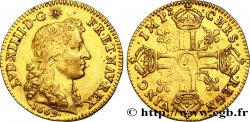 LOUIS XIV  THE SUN KING  Louis d or aux huit L, portrait à la tête nue 1669 Paris VF
