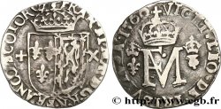SCOTLAND - FRANCIS II AND MARY STUART Demi-teston 1560 Édimbourg XF