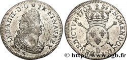LOUIS XIV LE GRAND OU LE ROI SOLEIL Quart d écu aux insignes 1702 Lyon