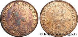 LOUIS XV  THE WELL-BELOVED  Quarante sols de Strasbourg 1716 Strasbourg fVZ