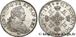 LOUIS XV  THE WELL-BELOVED  Demi-écu à la croix fleurdelisée couronnée et aux huit L 1725 Paris AU/MS