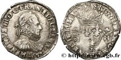HENRI III Teston 3e type, col fraisé 1575 Bayonne