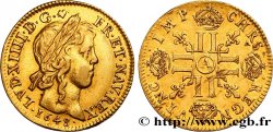 LOUIS XIV  THE SUN KING  Louis d’or aux huit L, portrait à la mèche longue 1648 Paris AU