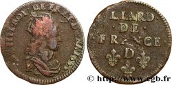 LOUIS XIV LE GRAND OU LE ROI SOLEIL Liard de cuivre, 2e type 1655 Vimy-en-Lyonnais (actuellement Neuville-sur-Saône)