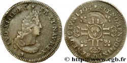 LOUIS XIV LE GRAND OU LE ROI SOLEIL Douzième d écu aux huit L, 2e type 1704 Lyon