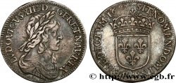LOUIS XIII LE JUSTE Quart d écu, buste drapé et cuirassé (2e buste de Jean Warin) 1642 Paris TTB