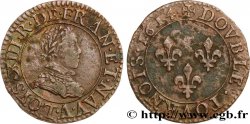 LOUIS XIII Double tournois, type 1 1614 Paris, Moulin du Louvre