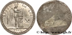 LOUIS XVI Épreuve uniface en étain 1791  AU