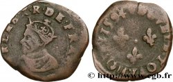 CHARLES X, CARDINAL DE BOURBON Double tournois, type de Troyes 1594 Troyes