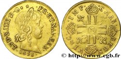 LOUIS XIV THE SUN KING Louis d or à la mèche longue 1651 Montpellier