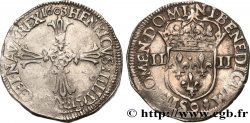 HENRY IV Quart d écu, croix feuillue de face 1603 Rennes