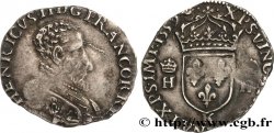 FRANÇOIS II. MONNAYAGE AU NOM D HENRI II Demi-teston à la tête nue, 3e type 1559 Bordeaux
