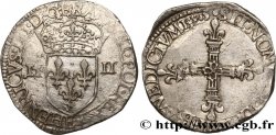 HENRY III Quart d écu, croix de face 1585 Nantes