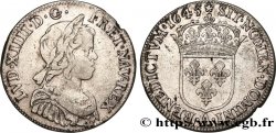 LOUIS XIV  THE SUN KING  Quart d écu, portrait à la mèche courte 1645 Paris, Monnaie de Matignon VF