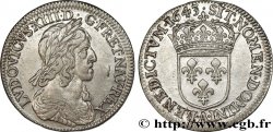 LOUIS XIII Quart d écu d argent, 3e type, 2e poinçon de Warin 1643 Paris, Monnaie du Louvre