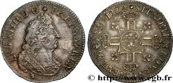 LOUIS XIV LE GRAND OU LE ROI SOLEIL Quart d écu aux huit L, 2e type 1704 Lyon
