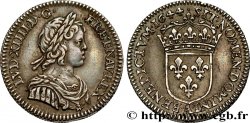 LOUIS XIV  THE SUN KING  Piéfort de poids quadruple du douzième d écu, portrait à la mèche courte 1644 Paris, Monnaie du Louvre AU